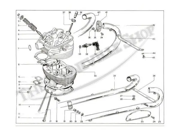 00 5126 a02 1966 bsa a50 a65 hornet thunderbolt lightning parts book