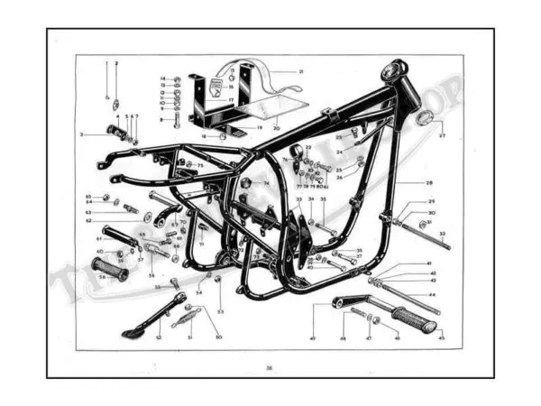 bsa a a hornet thunderbolt lightning parts book