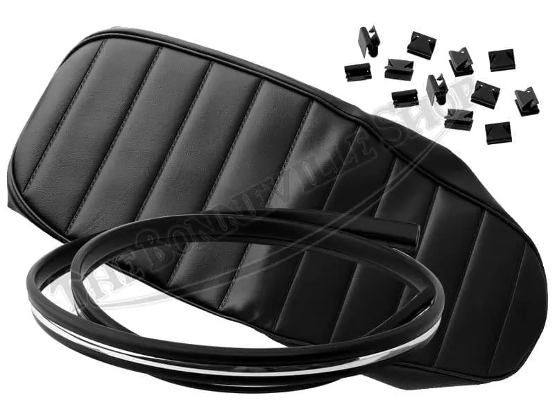 06 1766 C 60 0697 TBS 4340 R 01 Norton 750 850 Commando Roadster Ribbed Top Seat Cover MK2 MK3 1969 75 with Trim and Sprags