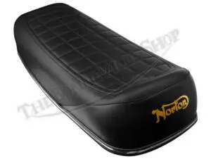 Norton 850 Commando Interstate Seat 06-3677 w/Gold Logo 1973-1974