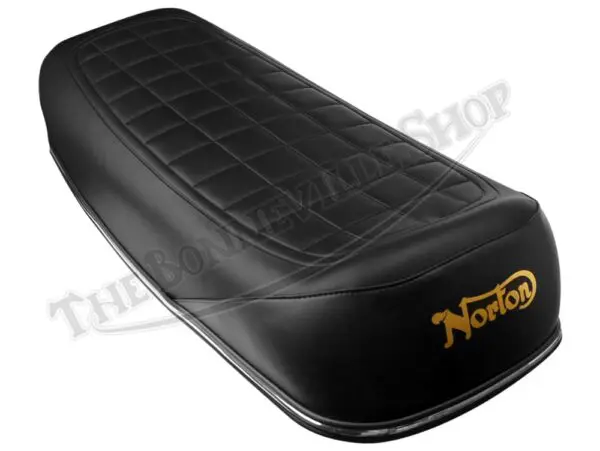 Norton 850 Commando Interstate Seat 06-3677 w/Gold Logo 1973-1974