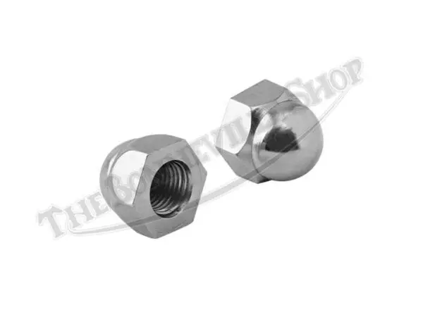 21 0550 02 Triumph 750 T140 TR7 Chrome Rocker Spindle Dome Acorn Nut Pair