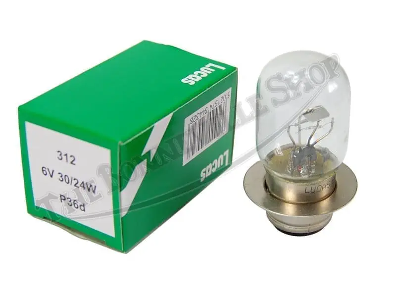 Lucas Brand 6V 30/24W Headlamp Bulb BPF 312