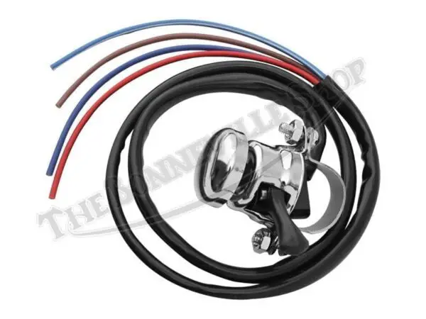 31563 B 02 TRIUMPH 500 650 TWINS HI LOW HORN SWITCH BUTTON BLACK LUCAS WITH CLIP