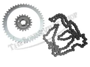 A TRIUMPH BONNEVILLE TR TIGER TROPHY CHAIN & SPROCKET SET SPEED