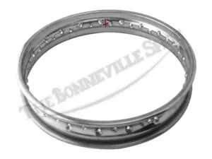 37 2291 S 01 BSA A10 A50 A65 B25 CWC BRITISH STAINLESS QD CRINKLE HUB REAR RIM WM3 X 18 40 HOLE 1
