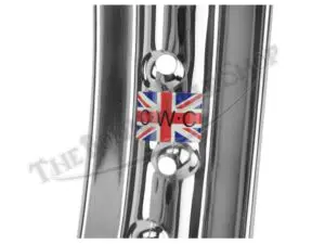 TRIUMPH TR T C W C WM X UK MADE CHROME REAR WHEEL RIM DISC BRAKE PN#