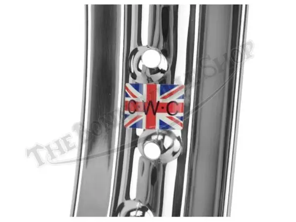 TRIUMPH TR T C W C WM X UK MADE CHROME REAR WHEEL RIM DISC BRAKE PN#