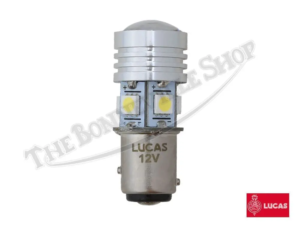 LED G Triumph Norton BSA Genuine Lucas LED Stop Tail Bulb v Dual Polarity Lucas Dual Polarity LED Tail Lamp Bulb 12V 380 LED