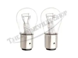 384 LLB384 02 Triumph Norton BSA 6V 21W with 5W Taillight Stoplight Bulbs