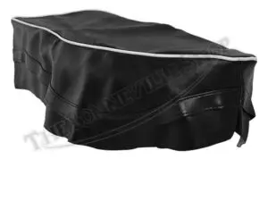 BSA A10, B31, and C15 Round Nose Seat Cover 42-9072 WITH WHITE PIPING SWINGARM