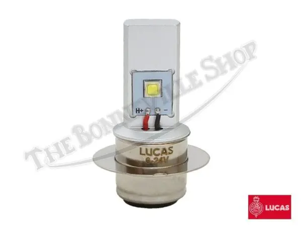 LED Triumph Norton BSA BPF Genuine Lucas LED Headlight Bulb Positive Negative Ground Lucas LED lights Lucas Dual Polarity BPF LED Headlight Bulb 6V-12V 446 LED