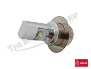 LED Triumph Norton BSA BPF Genuine Lucas LED Headlight Bulb Positive Negative Ground