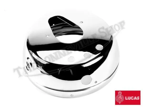GENUINE LUCAS FLATBACK HEADLIGHT SHELL WITH HOLES