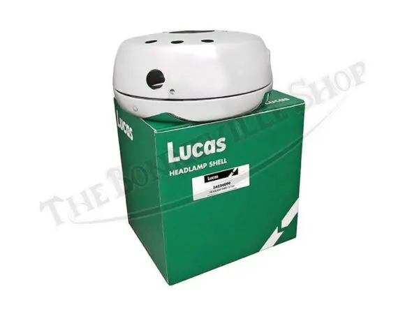 GENUINE LUCAS FLATBACK HEADLIGHT SHELL WITH HOLES