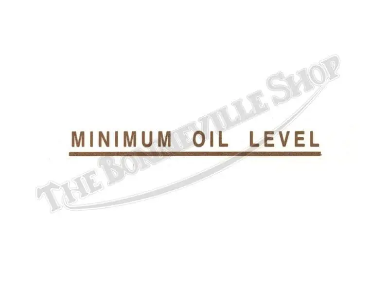 Triumph 500 650 Bonneville Tiger etc - Minimum Oil Level - Tank Waterslide Decal(s) PN# TBS-S114 60-0003