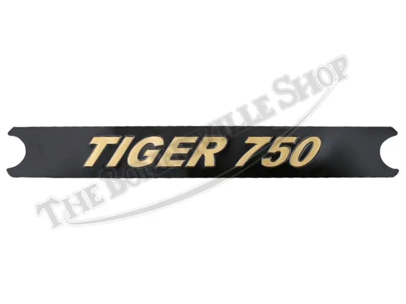 TRIUMPH TR TIGER SIDEPANEL STICKER GOLD LETTERS ON BLACK