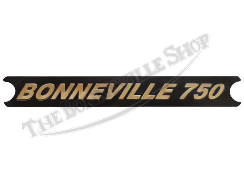 60 4385 01 Triumph 750 Bonneville Sidepanel Sticker Gold Letters On Black