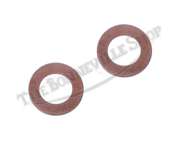 70 1335 PAIR 01 TRIUMPH ROCKER OIL FEED COPPER WASHER PAIR