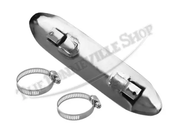 70 4204 02 TRIUMPH 500 650 T100C TR6C TROPHY HEAT SHIELDS WITH CLAMPS