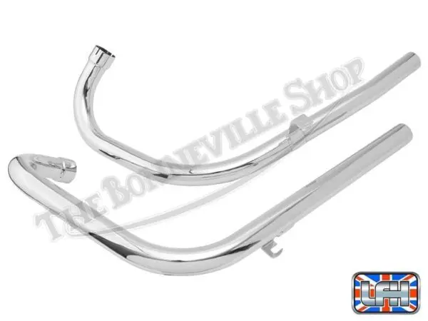 70 4716 70 4718 02 Triumph 650 Correct Exhaust Pipe Set for 1963 65 Twins 1