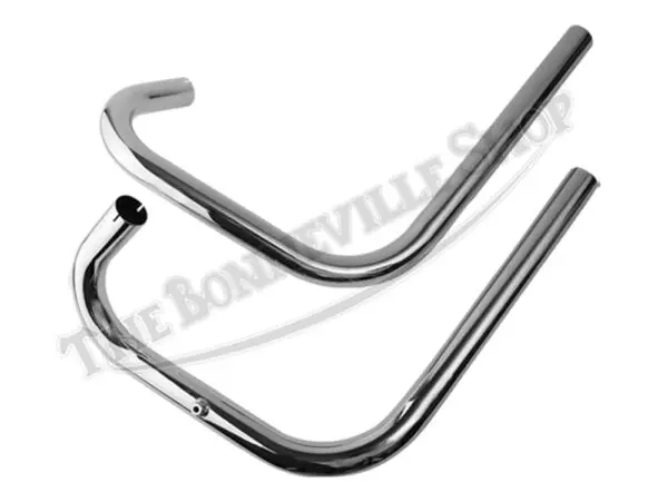 Triumph 1963-70 T120 TR6 1.75-inch UK Made TT Exhaust Pipe Set PN# 70-5959 70-5961