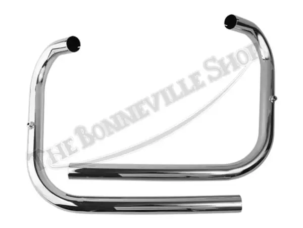 Triumph 1963-70 T120 TR6 1.75-inch UK Made TT Exhaust Pipe Set PN# 70-5959 70-5961