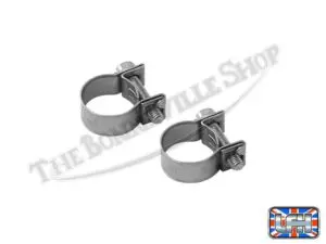 70 6848 02 Triumph Twins Correct Type Herringbone 9 16 Oil Line Clamps