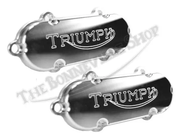 B B TRIUMPH T BILLET TAPPET COVERS WITH LASER LOGO