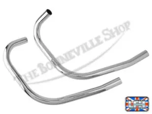 71 3755 UN 71 3758 UN 02 Triumph 750 Unit T140 TR7 UK Exhaust Pipe Set Unbalanced 1973 79
