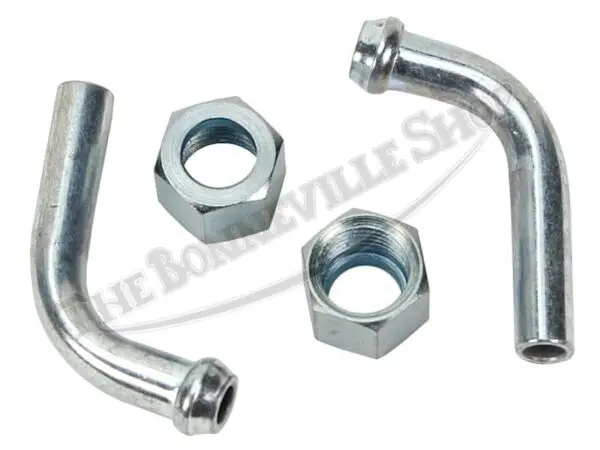 82 3335 82 3337 02 TRIUMPH 90 DEGREE FUEL PIPES WITH NUTS SET