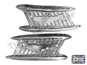 82 4766 02 Triumph 500 650 Garden Gate 4 Gallon Tank Badge Emblem Set