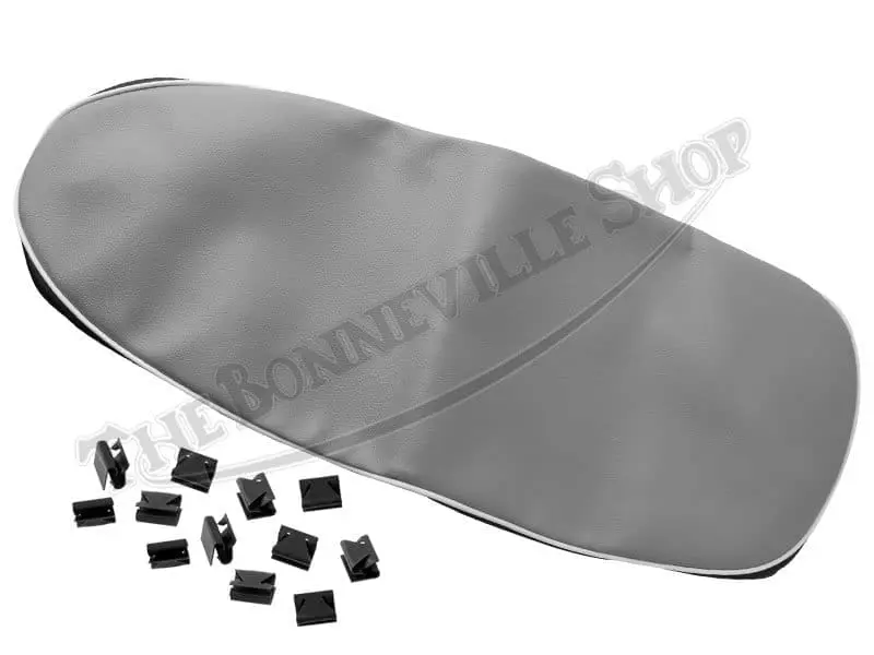 82-5418 60-0697 Triumph Seat Cover Smooth Grey Top and Sprags 82-5418