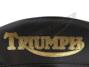 82 5418A 60 0697 04 Triumph 3TA 5TA T120C 650 Seat Cover Smooth Black Top Fits 1963 with Sprags
