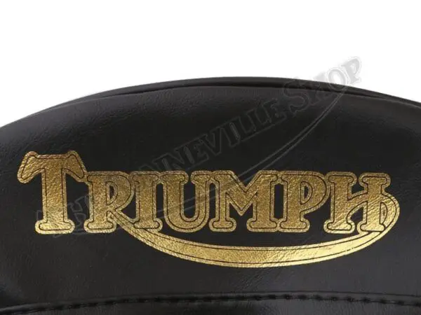 82 5418A 60 0697 04 Triumph 3TA 5TA T120C 650 Seat Cover Smooth Black Top Fits 1963 with Sprags