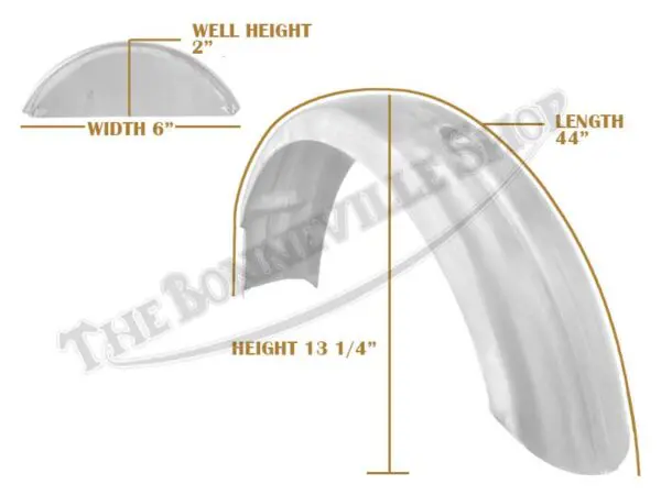 Triumph T120 Rear 1963 Only Mild Steel Undrilled Speedwell Mudguard / Fender (1) PN# 82-5579 F5579