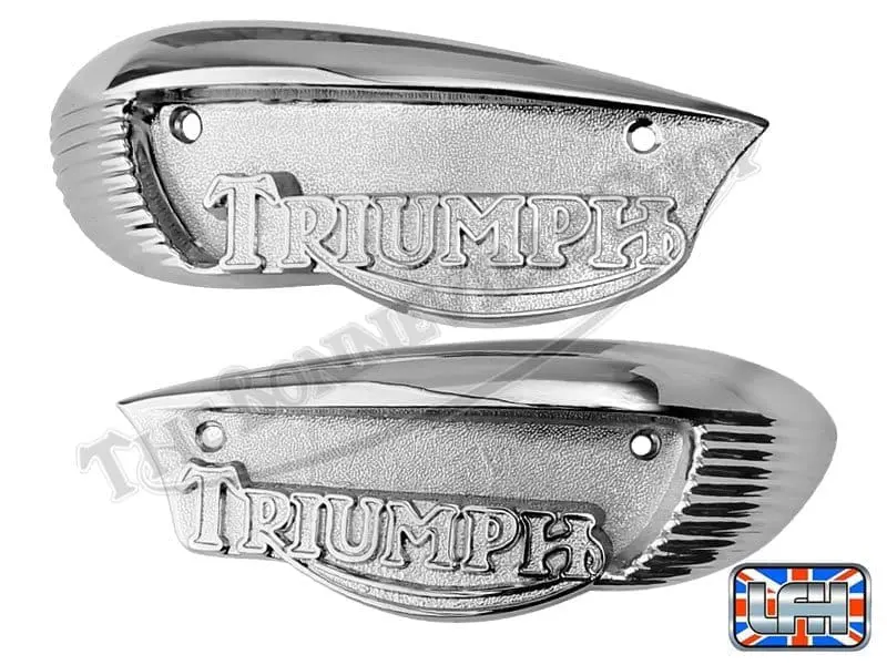 82 6887 82 6888 01 Triumph Bonneville Tiger Trophy 500 650 Tank Badge Set 1966 68
