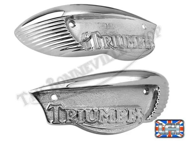 82 6887 82 6888 02 Triumph Bonneville Tiger Trophy 500 650 Tank Badge Set 1966 68