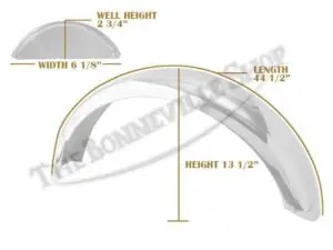 82 6967 L 06 TRIUMPH T120 REAR FENDER STAINLESS LIPPED EDGE