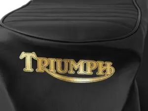 82 7489 60 0697 60 0696 03 TRIUMPH T100 T120 SEAT COVER BLACK RIBBED TOP FITS 1967 68