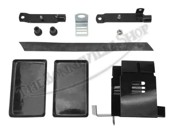 1968-74 Triumph 500 and Triumph 650 1968-70 Battery Box Carrier and Strap Kit - 82-8024, 82-8028, 82-9255, 82-8032, 82-8034, 82-8091, 82-6673