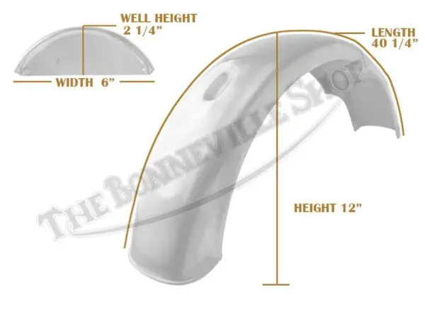 Triumph T120 OIF 1971-1972 Rear Mild Steel Unpainted Speedwell Mudguard / Fender PN# 83-3566