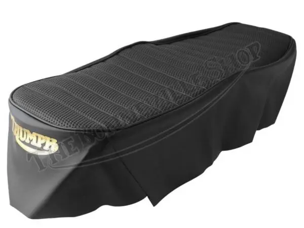 83 3637 60 0697 83 7313 R 02 Triumph T120 TR6 UK Wide Nose Seat Cover Black Fits 1971 72 with Trim and Sprags