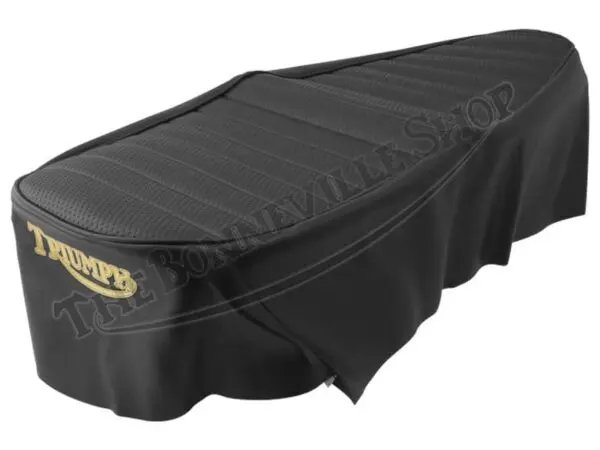 83 4291 60 0697 83 7131 R 02 Triumph 650 T120 TR6 US Slim Nose Seat Cover Black Fits 1971 72 w Trim and Sprags