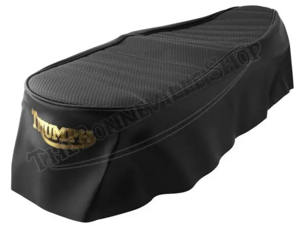 83 4789 83 4786 60 0697 TBS 4340 R 02 TRIUMPH T140 BONNEVILLE TR7 TIGER SEAT COVER BLACK 1973 77 W TRIM AND SPRAGS