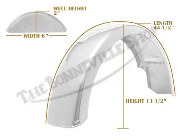 Triumph 750 T140V Rear Chromed Fender/Mudguard Drum Brake Models 73-75 PN# 83-4805