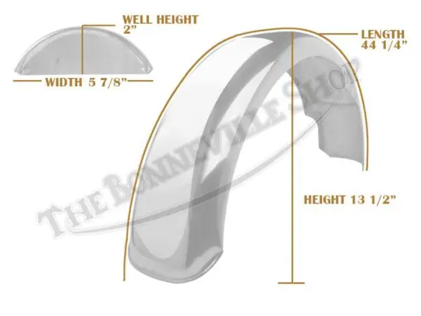 Triumph 750 T140 TR7 1976-79 Undrilled Stainless Steel Rear Speedwell Mudguard / Fender PN# 83-7031 S