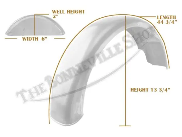 Triumph T140 Rear 1976-78 Mild Steel Unpainted Speedwell Mudguard / Fender PN# 83-7123/4/5/6
