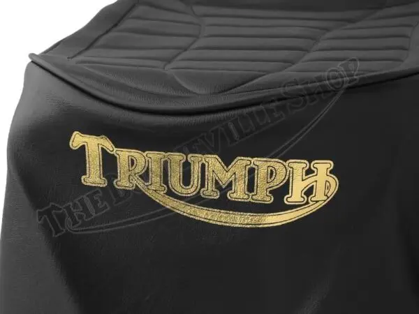 83 7131 60 0697 TBS 4340 R 03 Triumph T140 Bonneville TR7 Tiger Drop Side Seat Cover Black 78 80 with Trim and Sprag