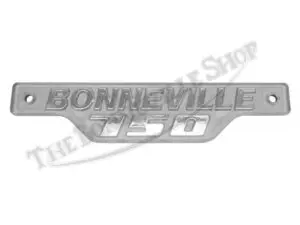Triumph Silver on Gray Sidecover Badge 83-7252 F17252